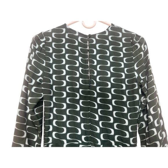 Reformation Port Retro Midi Dress XS 2 Green Preppy Y2K Psychedelic 70s Classic - Picture 11 of 16